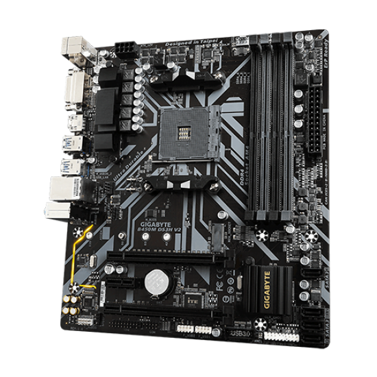 GIGABYTE B450M DS3H V2 ULTRA DURABLE AMD MOTHERBOARD