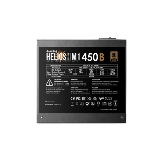 Gamdias HELIOS M1-550B 550W 80 Plus Bronze Power Supply