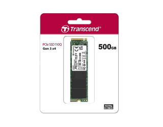 Transcend 500GB 110Q M.2 2280 PCIe NVMe Gen3x4 3D TLC DRAM-Less Internal SSD