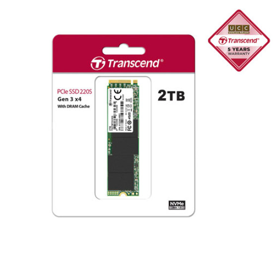 Transcend 2TB 220S NVMe M.2 2280 PCIe Gen3x4 With Dram Cache Internal SSD