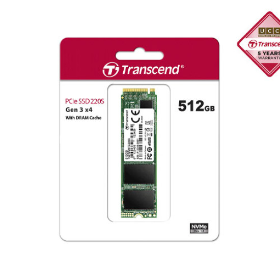 Transcend 512GB 220S NVMe M.2 2280 PCIe Gen3 X4 Internal SSD