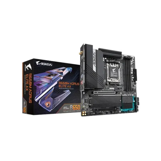 GIGABYTE B650M AORUS ELITE AX AMD AM5 DDR5 Micro-ATX Motherboard