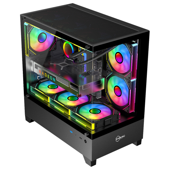 CARBONO GAMING CG-360 THUNDER BOLT BLACK ULTRA GAMING MID TOWER CASING
