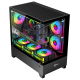 CARBONO GAMING CG-360 THUNDER BOLT BLACK ULTRA GAMING MID TOWER CASING