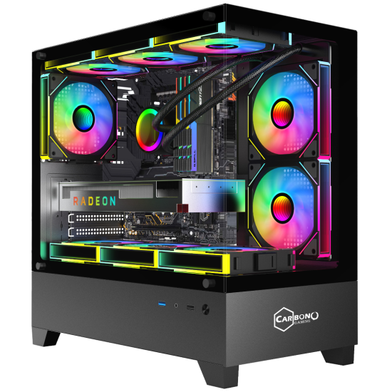 CARBONO GAMING CG-360 THUNDER BOLT BLACK ULTRA GAMING MID TOWER CASING